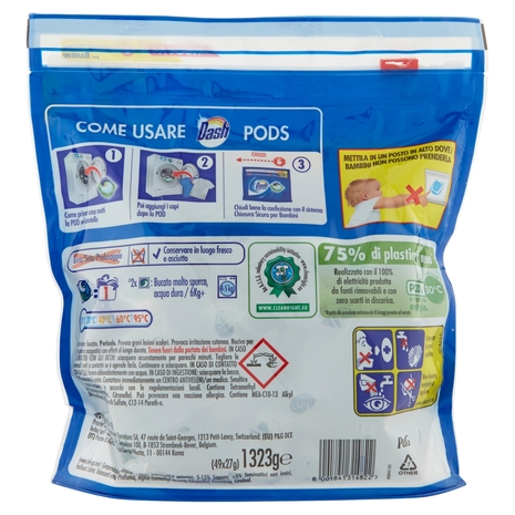 Dash PODS 3in1 Detersivo Lavatrice in Monodosi Classico 49 Lavaggi